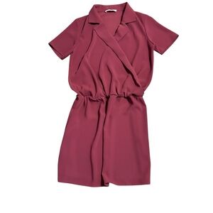 Amanda Uprichard Burgundy Wrap Dress